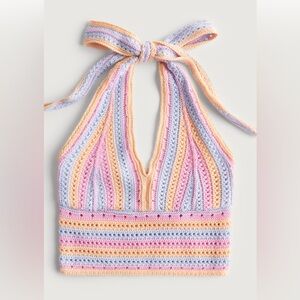 Hollister crochet halter top